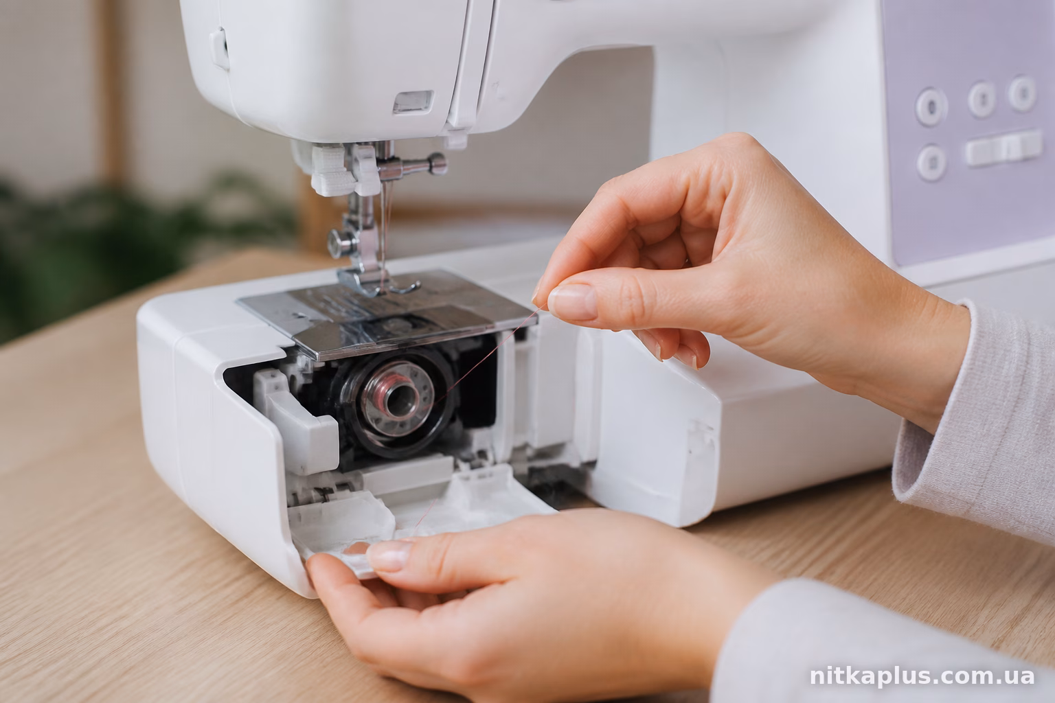 Типові помилки при заправці нижньої нитки